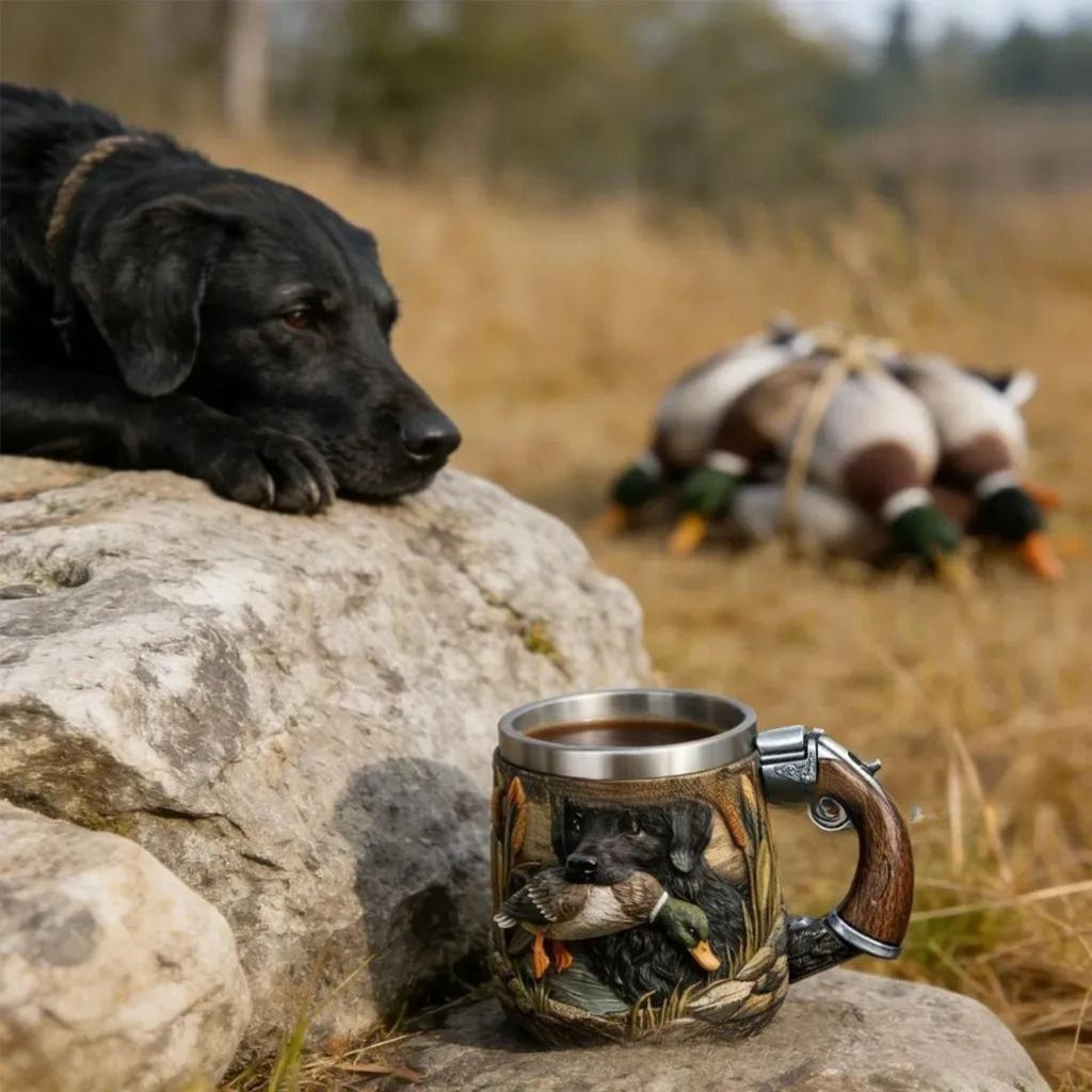 Нержавеющая стальная кружка для охотников, легкая походная кружка, герметичная и ударопрочная, идеально подходит для охотничьих поездок, бэкпэкинга и приключений на природе