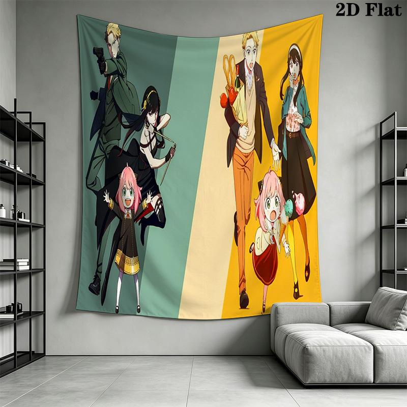 Anime Character Tapestry Wall Decorative Art Bedroom Room Dorm Tapestry Wallmounted Fashion Print Wall Covering Decoration Work Of Art Wall Decoration