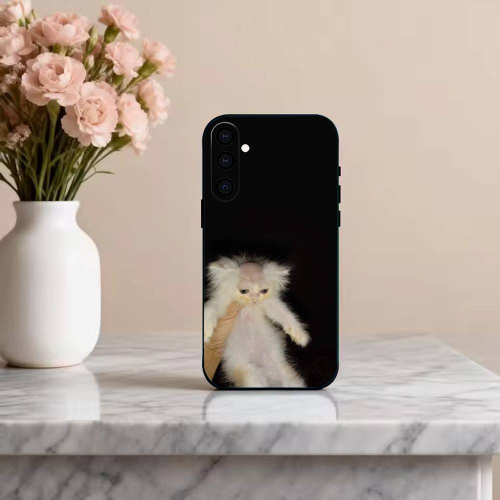 F-Funny C-Cat C-Cute Phone Case For Samsung Galaxy A73,A72,A71,A70,A53,A52,A51,Others Soft Black Cover