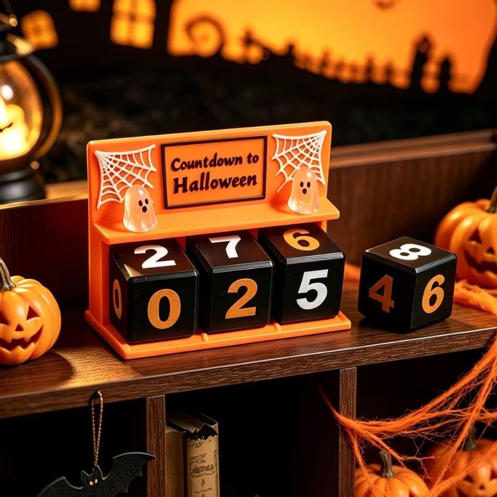 Ornament Desktop Decoration PLA Holiday Decor Crafts Halloween Theme Countdown Calendar Halloween