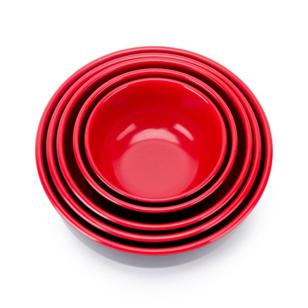 Black Red Food Containers Imitation Porcelain Soup Bowl New Melamine Bowls Dishware
