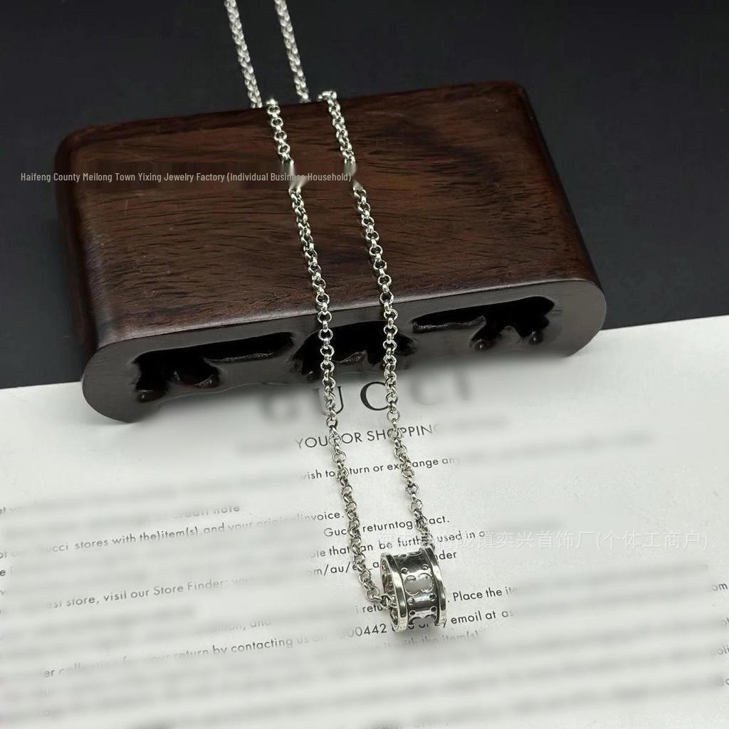 Винтажное ожерелье с двойным символом G, черепом и ключом: Унисекс Большой Размер, Смелая Любовь и Цепочка-свитер с Головой Тигра