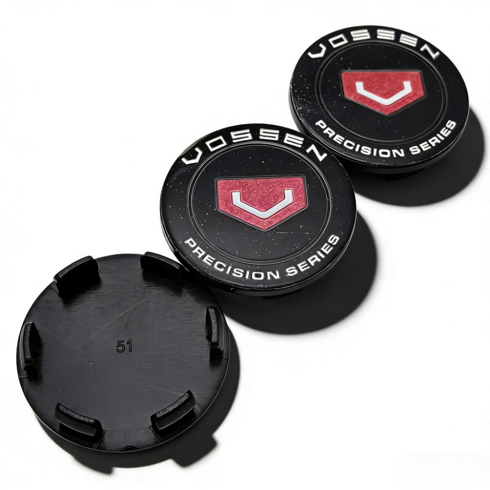 4pcs VOSSEN Logo Emblem Car Wheel Center Caps O.D 51MM Clips 46MM Wheels Hub Cap Rim Hubcaps Dust Cover Replace Car Accessories