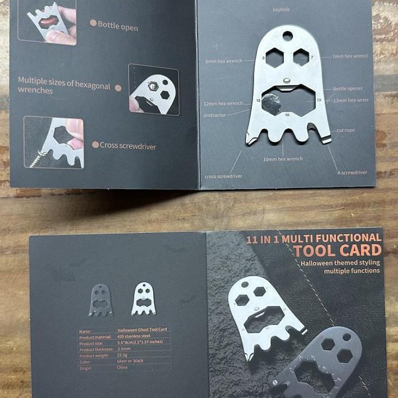 Multi-Tool Card Keychain Gift Halloween Back To School Outdoor Use Stainless Steel Bottle Opener Utility Tool