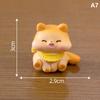 Милые фигурки, миниатюрный мультяшный пухлый кот, орнамент из смолы, микропейзаж D GF