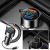 For Porsche 911 100W Car Charger With Type C Cable USB Super Fast Charging Retractable Spring Cable Sticker Auto Adapter 2 In 1 ESUVW1