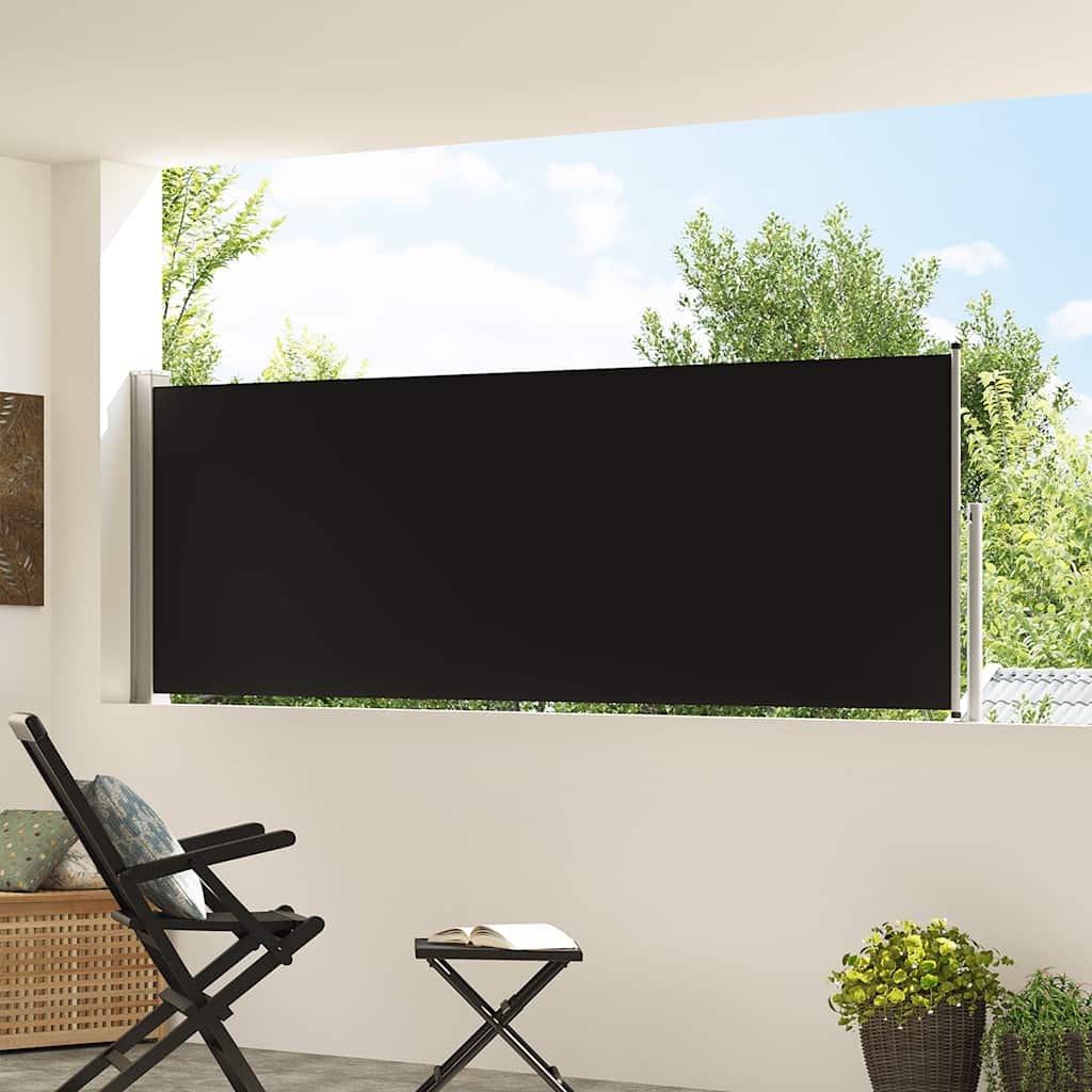 Retractable Side Awning 100*300 cm Black