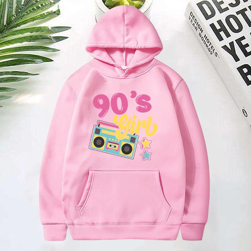 Funny 90'S Girls Printed Hoodie Fashion Women Long Sleeves Autumn Winter Casual Pullover Tops 90'S Girls Female Sweatshirt