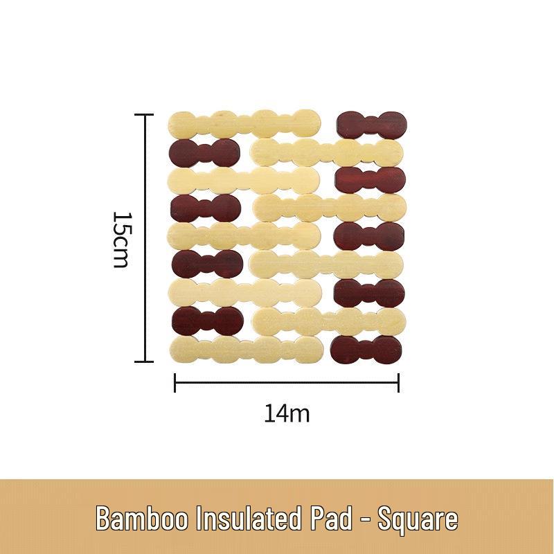 Bamboo Heat-Resistant Trivet & Placemat - Anti-Scald, High-Temperature Safe for Plates & Bowls