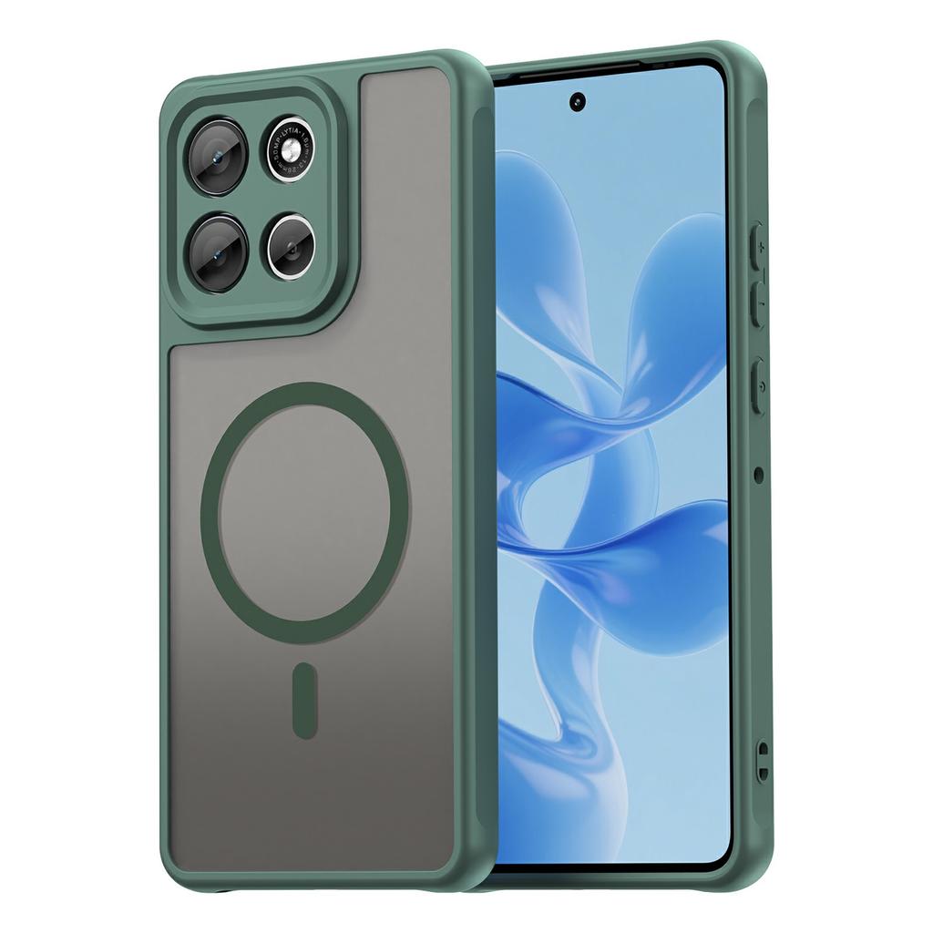 Чехол для Motorola Moto G86 Power 5G, совместимый с MagSafe, противоударный, из ПК+ТПУ