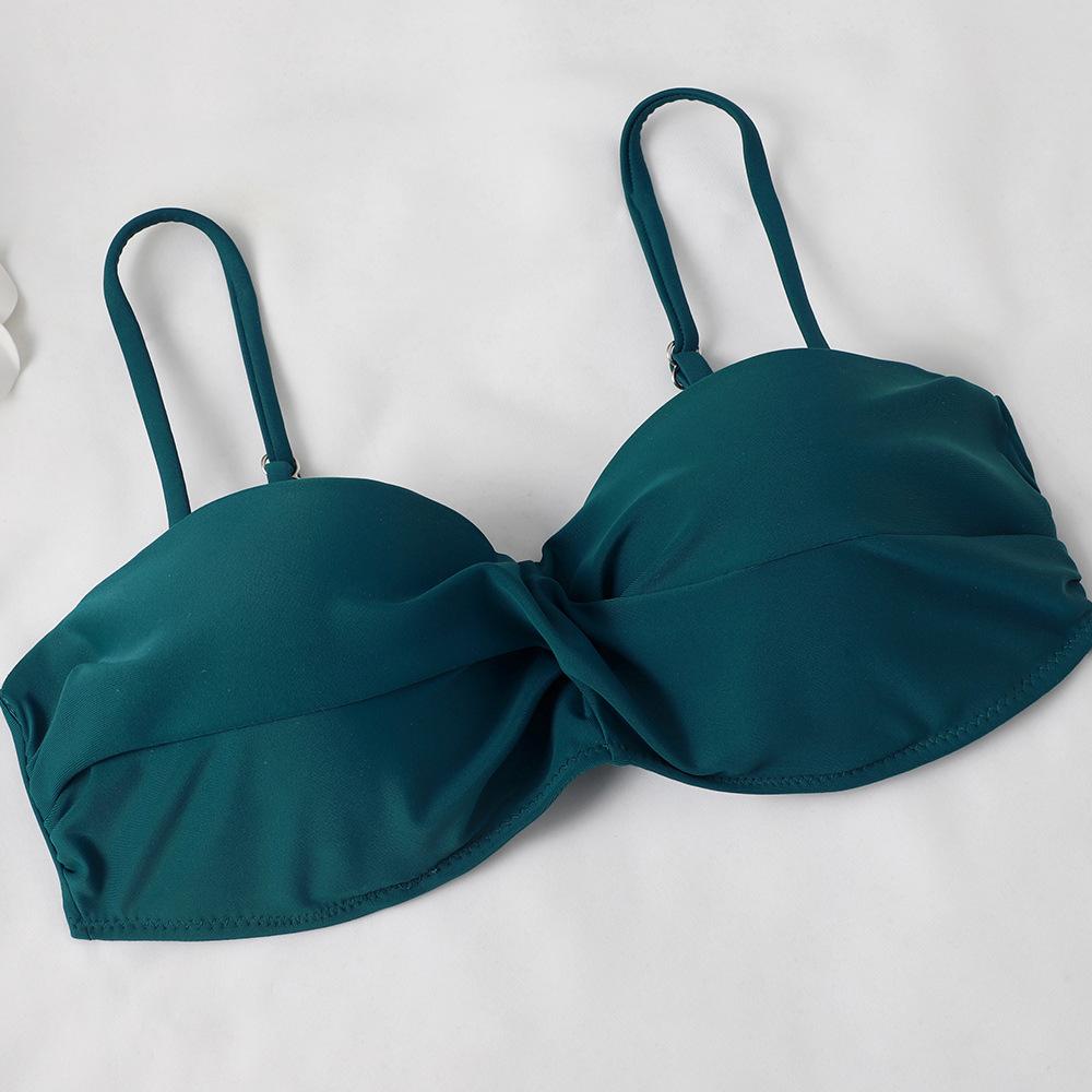 Купальник женский, твердый, стальной, с разрезом, купальник, с бретелькой на шее, с высокой талией, сексуальные комплекты бикини с леопардовым принтом