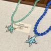 Акриловая starfish dots necklace Бохо Дофамин Звезда-морская звезда Бусины Чокер Фотоаксессуары Уличные украшения Летняя цепочка на ключицы