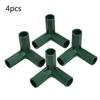 Plastic Structure Connectors Green Outdoor Garden Greenhouse Pole Joints Adapter