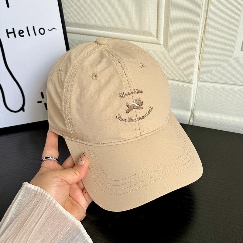 New Quick-drying Cute Cartoon Pattern Embroidered Baseball Cap for Men and Women Spring and Summer Soft Top Versatile Face Cap
