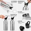 750ml Stainless Steel Water Bottle with Seamless Large Easy to Perfect for Bicycle Carbonated Stylish Vacuum Insulated Drink Bottle Straw, Design,