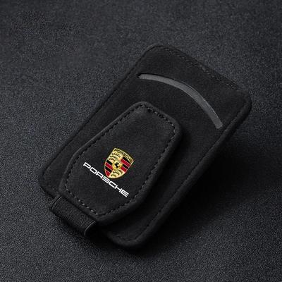 Автомобильный солнцезащитный козырек, коробка для очков, зажим для солнцезащитных очков, держатель для карт и билетов для Porsche Cayenne Panamera Macan 911 718 Taycan Boxster Cayman