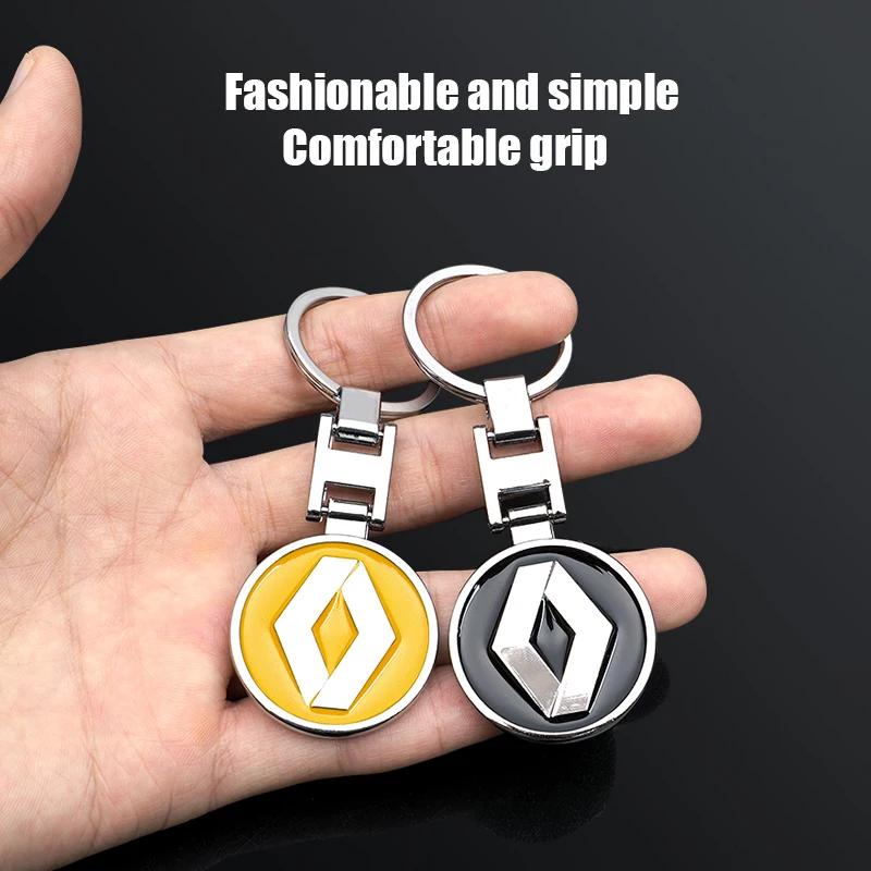 2026 Hot For Renault Hub Caps For Renault RS Clio Megane 2 3 4 Captur Trafic Scenic 2 Kadjar Koleos Zoe Car Emblem Keychain Auto