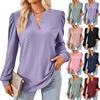 Женская футболка с длинным рукавом, повседневная, для выходных, модная, базовая, с V-образным вырезом, стандартного кроя