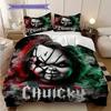 Chuckys Fiery Revenge Bedding (1 * duvet cover + 2 * pillowcase, without core) 2D Flat Soft and comfortable Bedding set Christmas birthday gift