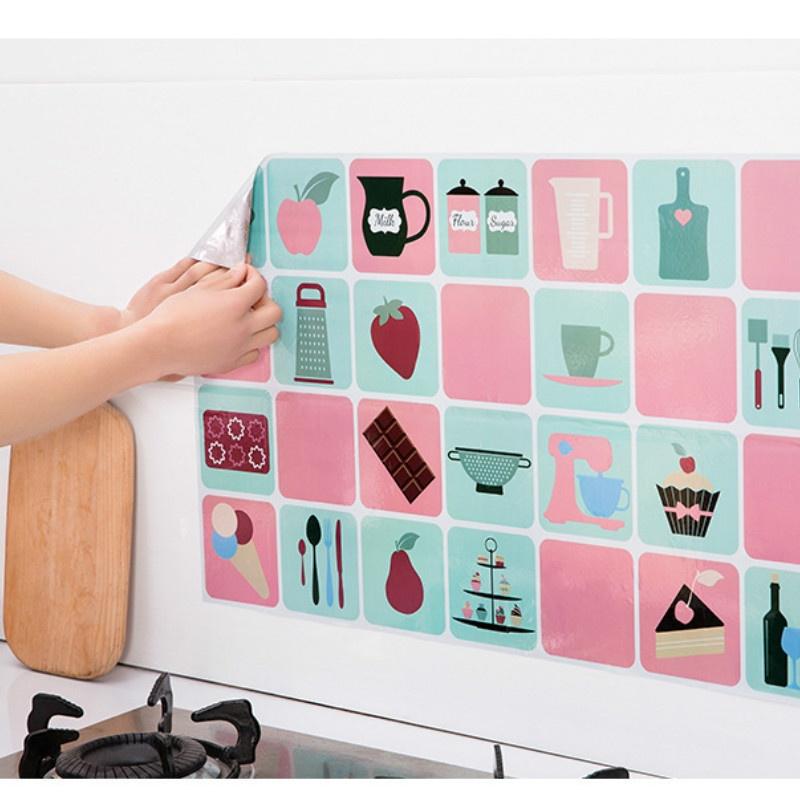 2 шт., кухонные пленки, наклейки на стену, водонепроницаемые и маслостойкие, высокотемпературные, наклейки на керамическую плитку