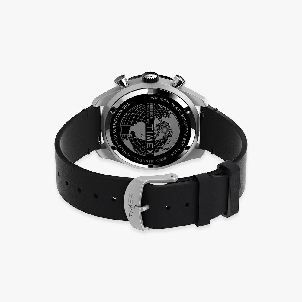 TIMEX Мужские кожаные часы Waterbury Chronograph 41 мм TW2V42500