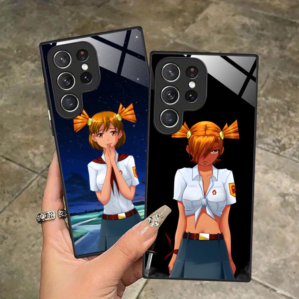 Вечное Лето Алиса Стеклянный Чехол для Мобильного Телефона для Samsung Galaxy A56 55 54 53 52 51 36 35 34 23 16 15 5G Цветная Крышка