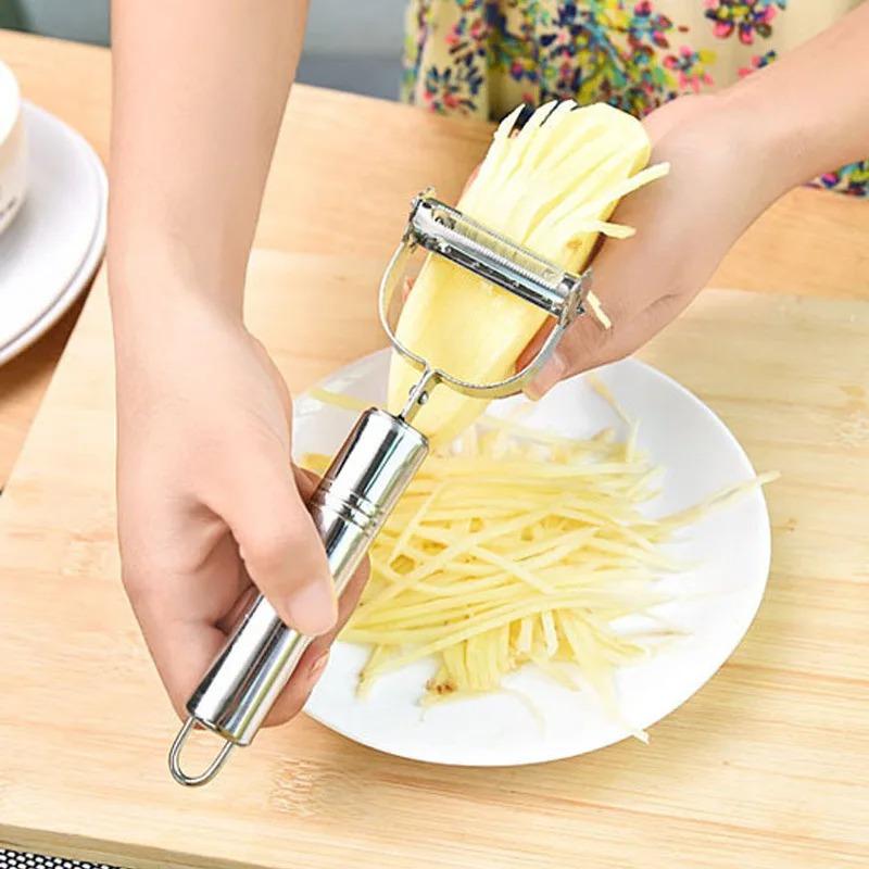 Stainless Steel Peeler Fruit Vegetable Melon Potato Carrot Cucumber Multifunction Grater Julienne Peeler Slice Home Kitchen Tool