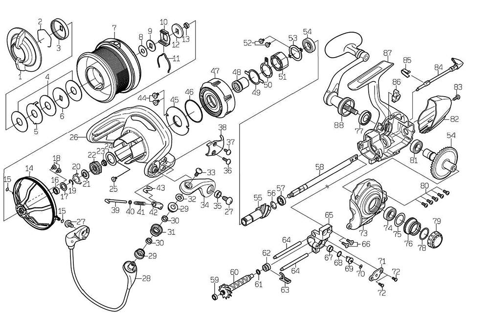 Daiwa Оригинальные детали 19 Castism 25 15PE Ручка фрикциона Номер детали 1 Код детали 139787 00067201139787