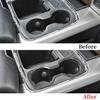 Carbon Fiber Front Cup Holder Cover Decor Ring Trim For Dodge Ram 1500 2010-2017