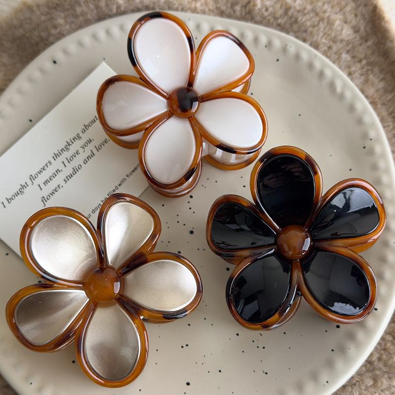 Акриловый цветок заколка для волос винтажная мода заколка для волос женские головные уборы шпилька краб зажим заколка для волос для девочек аксессуары для волос подарки