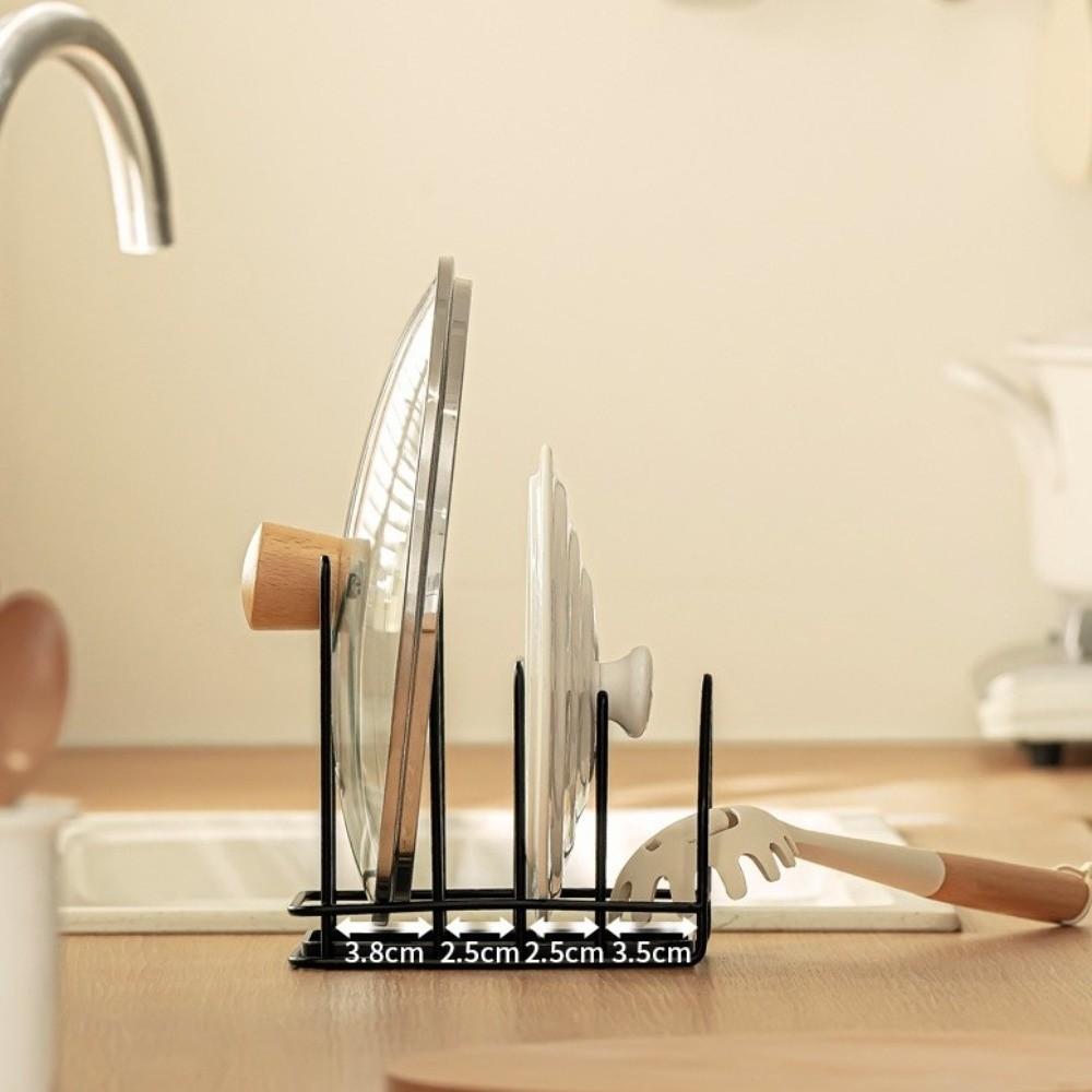 Multi Layer Kitchen Storage Rack Hollow Design Cutting Board Holder New Pan Lid Organizer  Kitchen