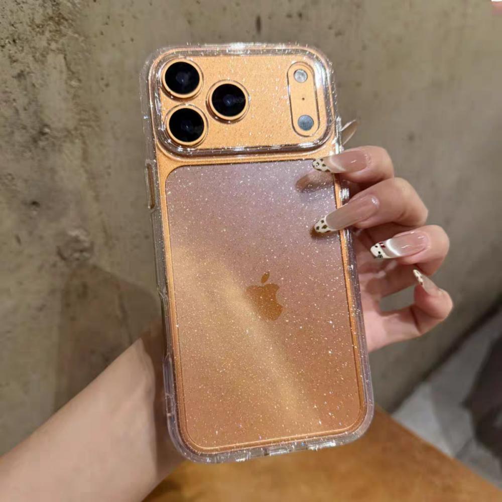 Ультратонкий прозрачный чехол из ТПУ с блестками и стразами для iPhone 17 Air 16 15 14 13 Pro Max Plus, мягкая ударопрочная прозрачная задняя крышка