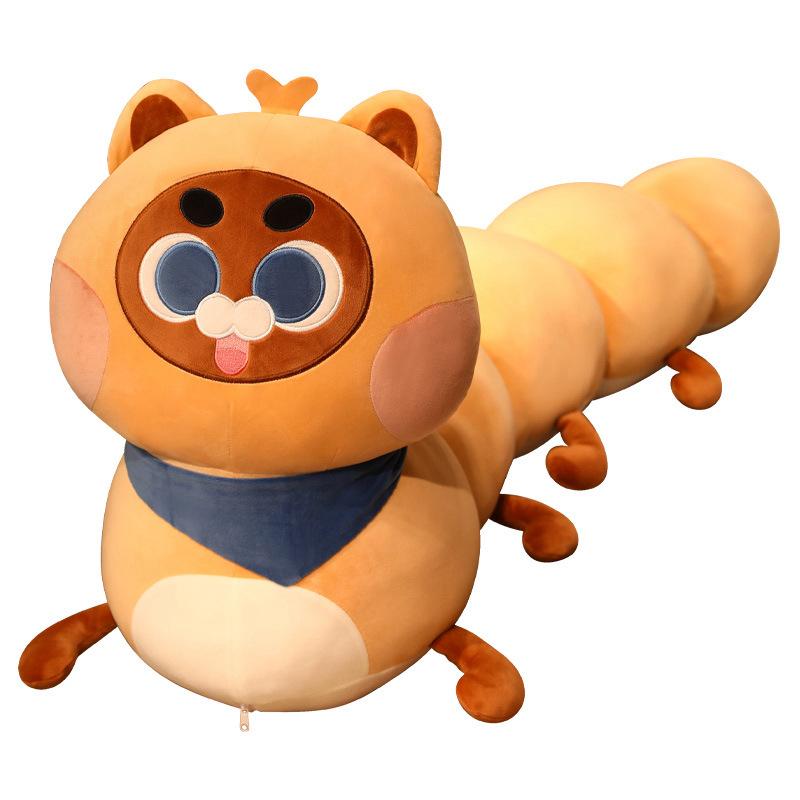 Creative Soft Cat Caterpillar Throw Pillow Plush Toy Doll Girl Sleeping Soothing Rag Doll Birthday Gift