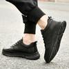 Spring Summer Black White Genuine Leather Men's Shoes Fashion Casual Sneakers Wild Mens Flat Shoes Non-slip Board Shoes