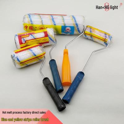 Валик для латексной краски - 4", 6", 9" Сине-желтая полоса, Длинный ворс
