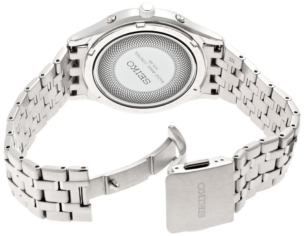 Seiko Watch Dolce Solar Watch with Sapphire Crystal and Super Clear Silver Men's Radio-Controlled Coating, SADZ123,