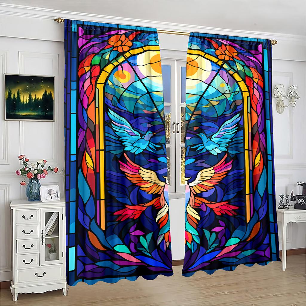 2 шт. - на заказ - напечатанная штора - материал полиэстер - для спальни гостиной кабинета занавеска, препятствующая приватности