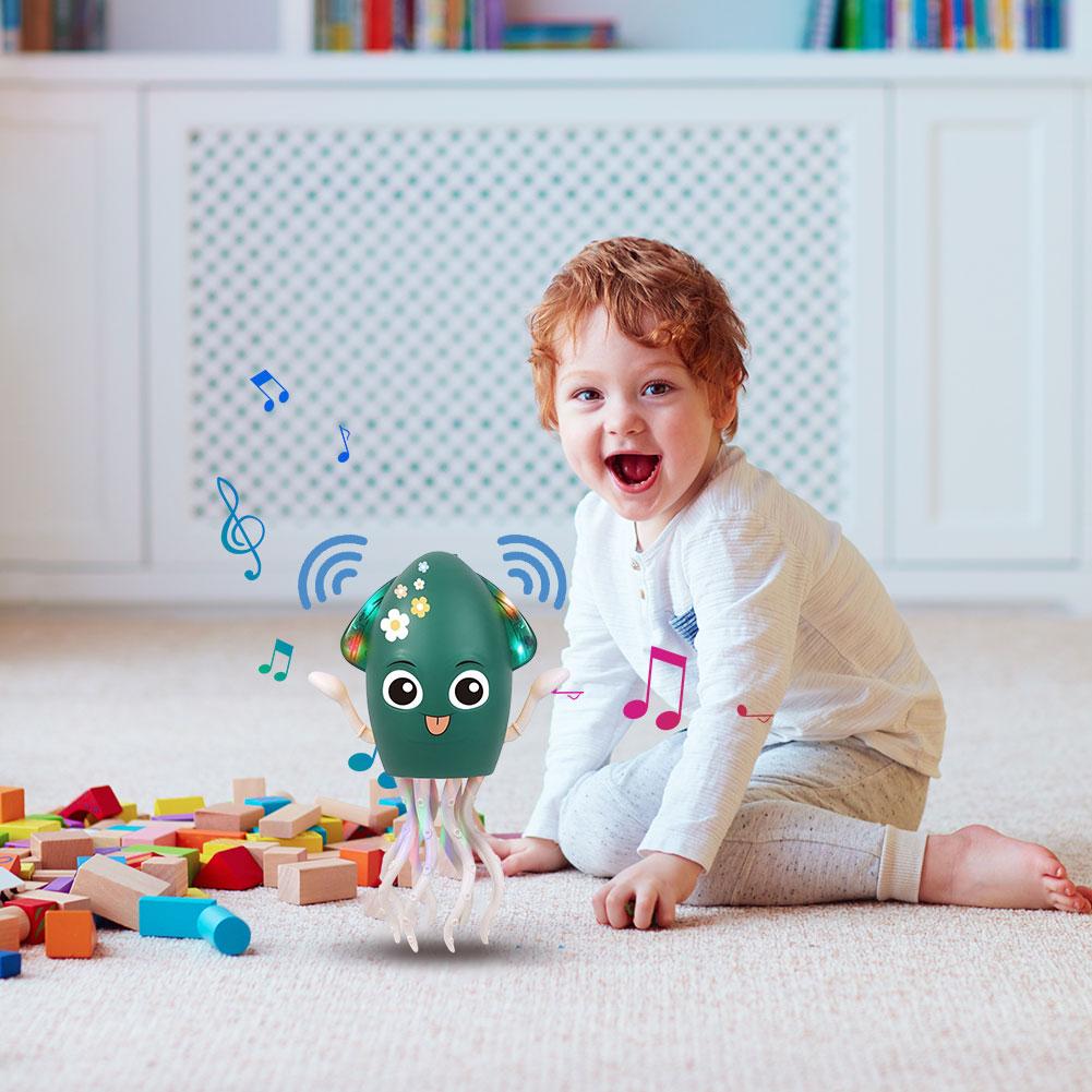 Танцующая Смешная Игрушка Осьминог USB Перезаряжаемая Мультяшная Электронная Игрушка Осьминог Развивающая Игрушка для Малышей Осьминог Интерактивные Развивающие Игрушки