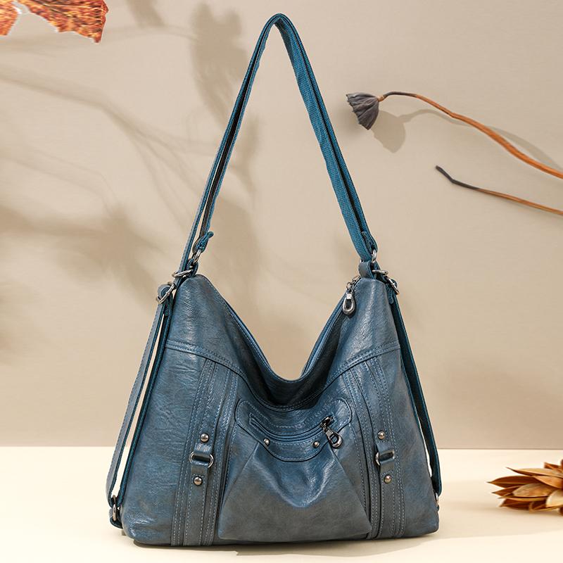 Женская сумка из мягкой кожи, многофункциональный рюкзак