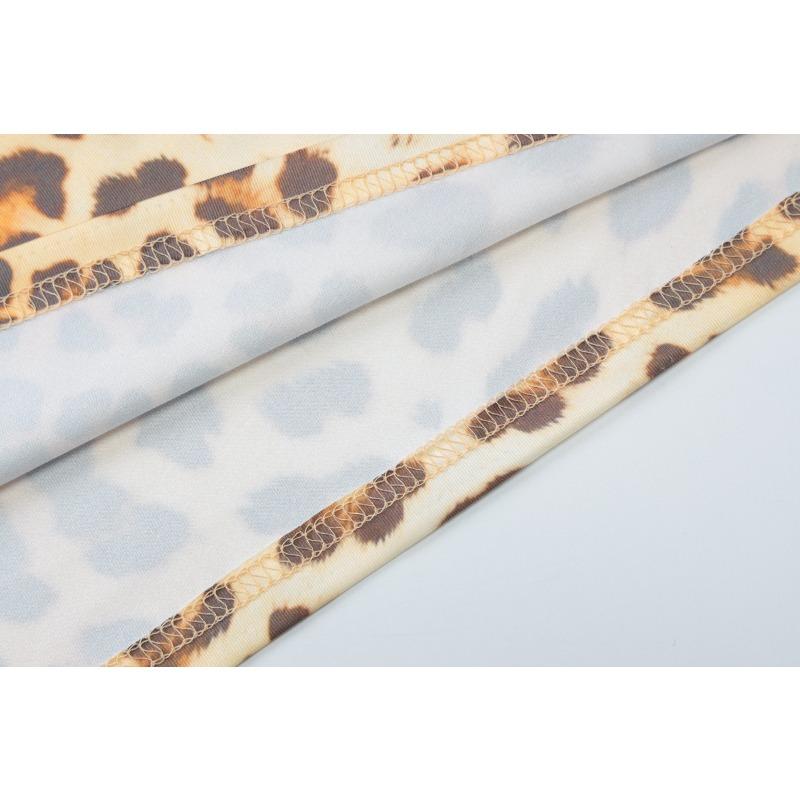 Модное сексуальное платье без рукавов в стиле Spice с леопардовым принтом и квадратным воротником для женщин