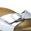 Klapki damskie Birkenstock Madrid Birko-Flor Silver srebrne narrow wąskie (0040413)