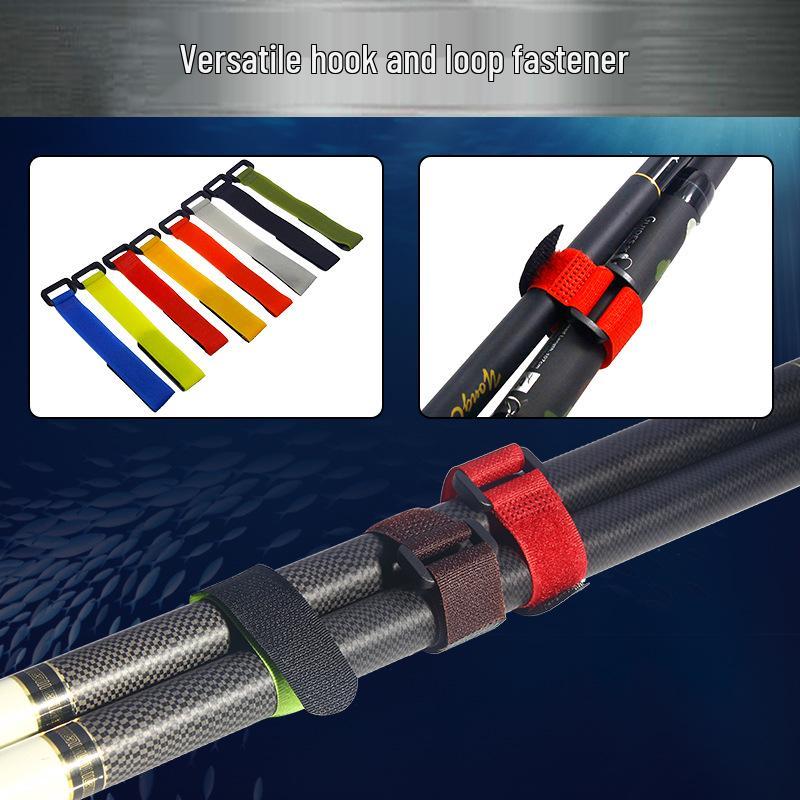 Ремешок-держатель для удочки на липучке, влагостойкий - Фиксатор для приманки, нейлоновая кабельная стяжка