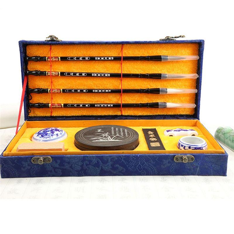 M-Modern-Sumi Painting Watercolor Tools 10Pcs Chinese Calligraphy Brushes Gift Set Painting Writing Brushes Kanji Art Gift