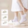 Rolled-up Socks, Autumn Women's Thin Mid-calf Socks, Antibacterial Pure Cotton Socks, Breathable, Sweat-absorbing, Deodorizing and Versatile Socks
