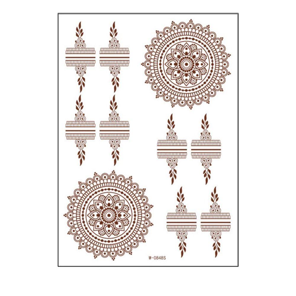 Wedding Tool Body Art Sticker Henna Tattoo Stickers Water Transfer Decals Temporary Tattoo