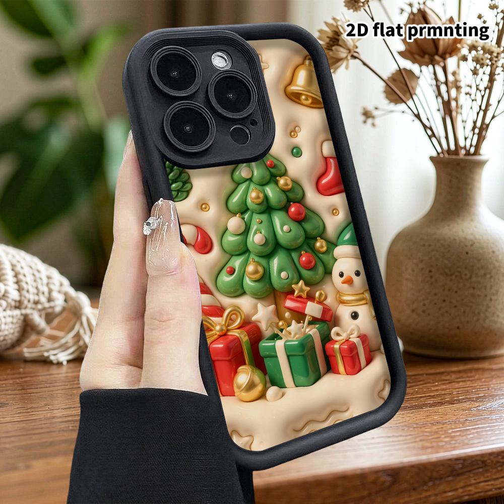 Phone Case: 2D flat design, fits iPhone 18, 17, 16, 15, 14, 13 Pro, Christmas Christmas tree, Christmas Halloween, perfect holiday gift