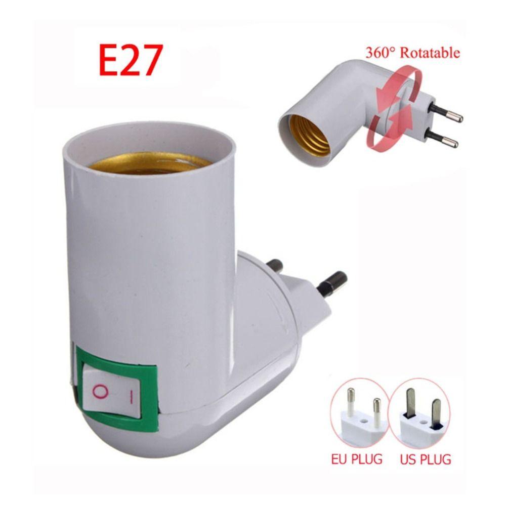 Переходник для розетки Вилка ЕС США Основание для лампы Винтовой переходник Патрон для лампы E27 Конвертер Разветвитель Патрон для лампы