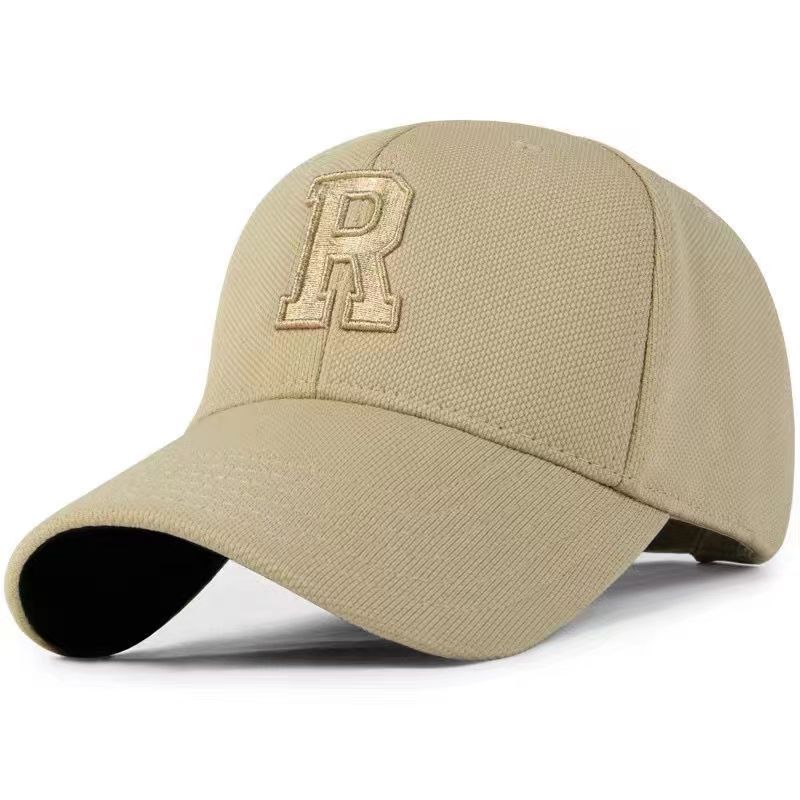 Hat Women's Summer Sun Protection Peaked Hat R Label Versatile Sun Hat Fashion Korean Style Sun Shade Baseball Cap for Men