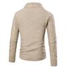 Men's Solid-Color Slim-Fit Thickened Cable-Knit New Cardigan Coat