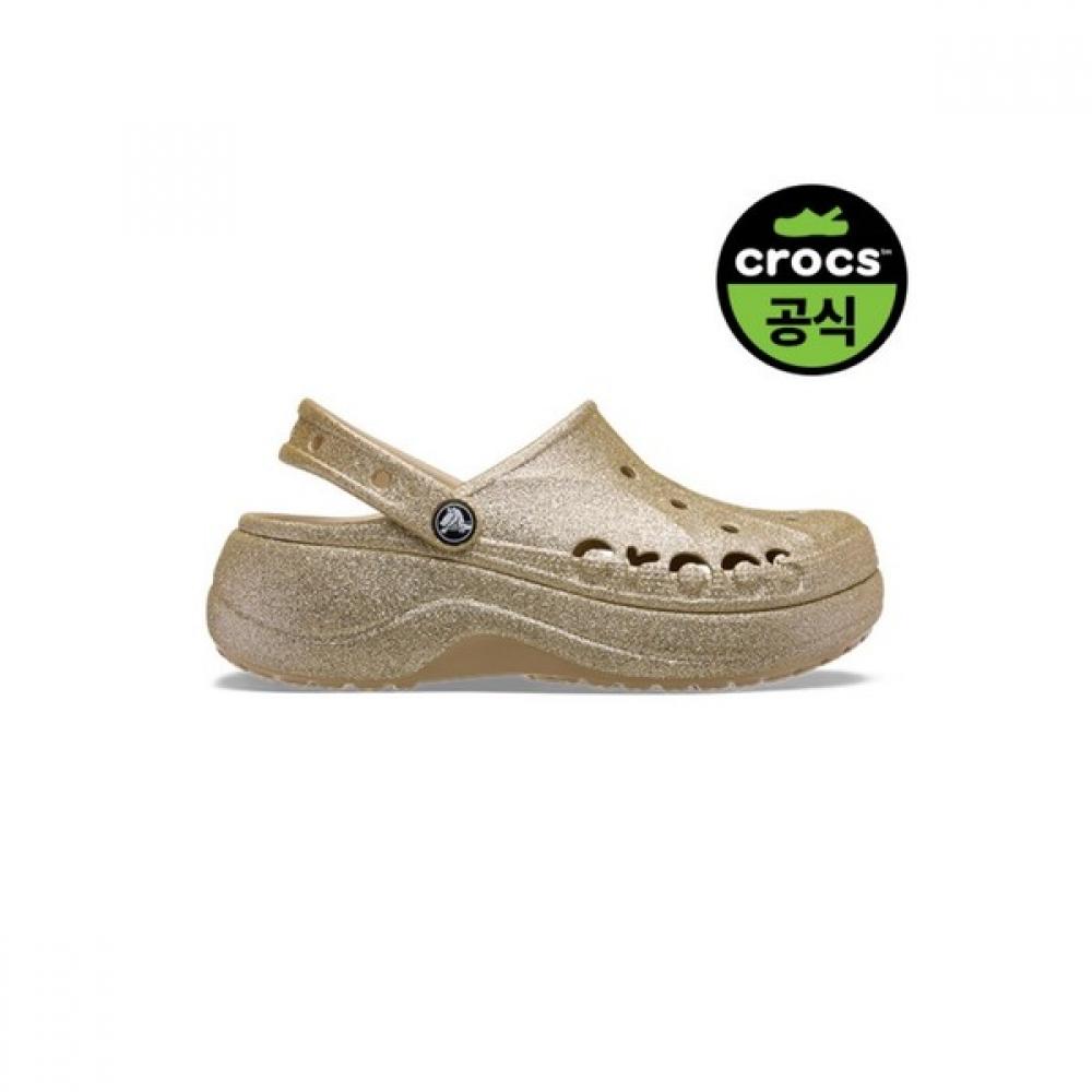 Crocs CrocS Official Women S Baya Platform Glitter Clog Chai 25Swcl208459 